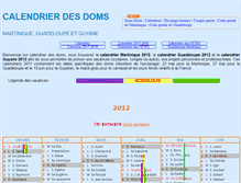 Tablet Screenshot of calendrier-des-doms.fr
